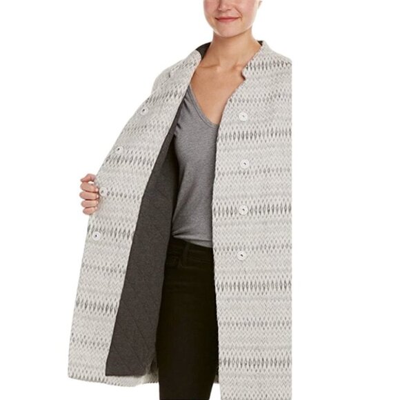 REBECCA TAYLOR WOOL BLEND ICICLE COCOON COAT - Picture 3 of 13